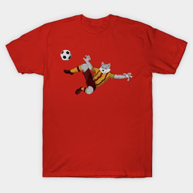 Red/Yellow Futbol/Soccer T-Shirt by WorldSportsCulture